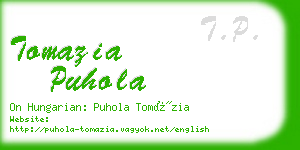 tomazia puhola business card